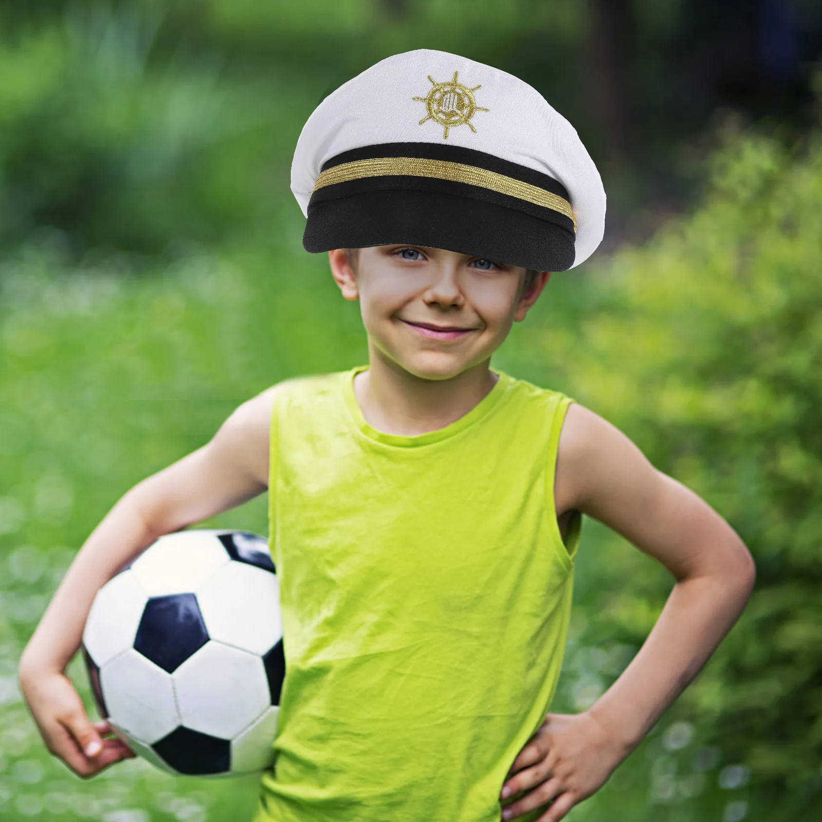 

Navy Sailor Hat White Boat Captain Hat for Men Women Stage Performance Party Costume Accessories Fashionable Long Use