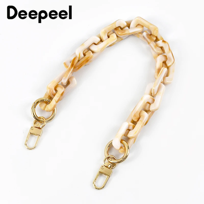 Deepeel 40/60/80/120cm Vintage Acrylic Resin Bag Chain DIY Handmade Detachable Crossbody Hanbag Decoration Single Shoulder Strap