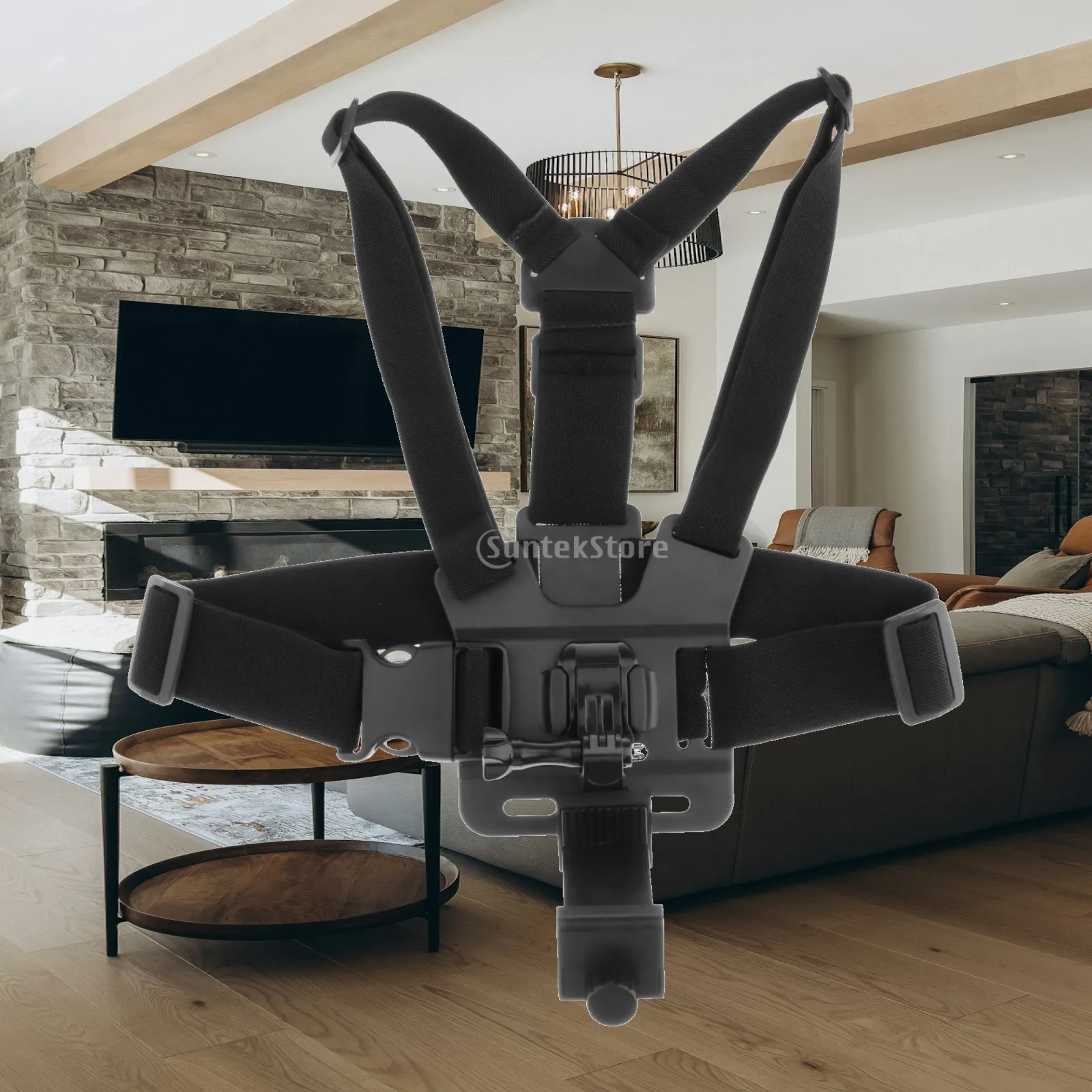 Smartphone Chest Mount Harness for Winter Jacket with Adjustable Strap and ABS Clip