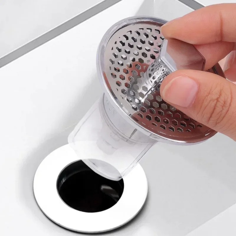 Lavabo da bagno universale Pop-Up Bounce Core Sink Hair Catcher filtro di scarico tappo per vasca da bagno filtro per lavabo accessori per il bagno 3/1 pz