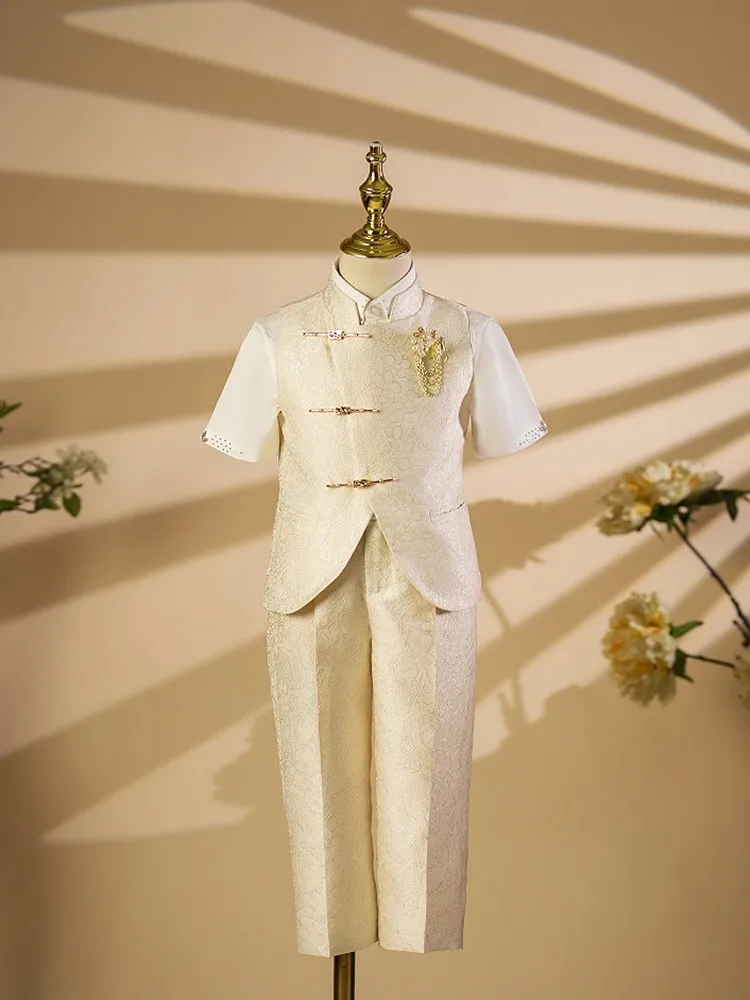 Frühlings-Boutique-Kinderkleidungsset, Kostüm für Klavier-Auftritte, Blazer für Hochzeiten, Geburtstagsfeiern A4477 – Detail 2