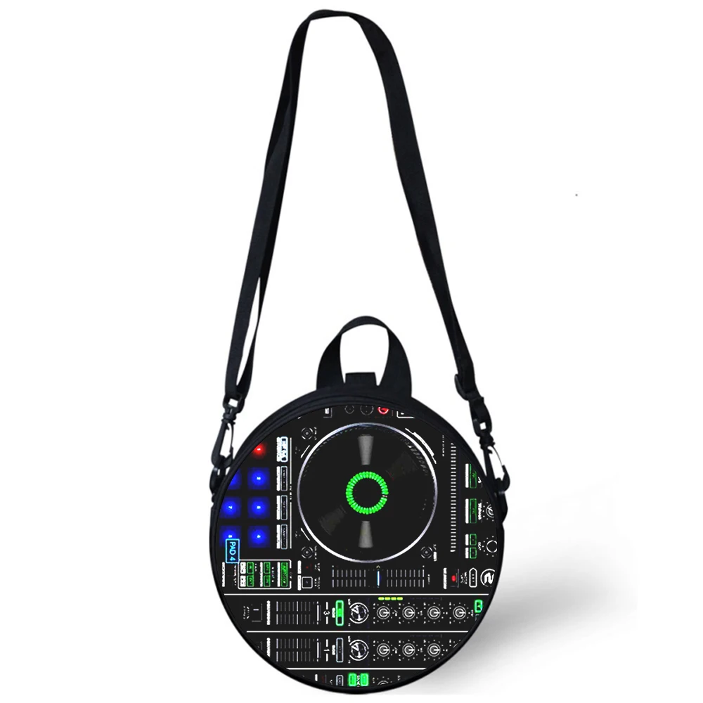 electronic music DJ Controller Mixer Child kindergarten Bag Print Crossbody Shoulder Bags For School Women Mini Round Bagpacks