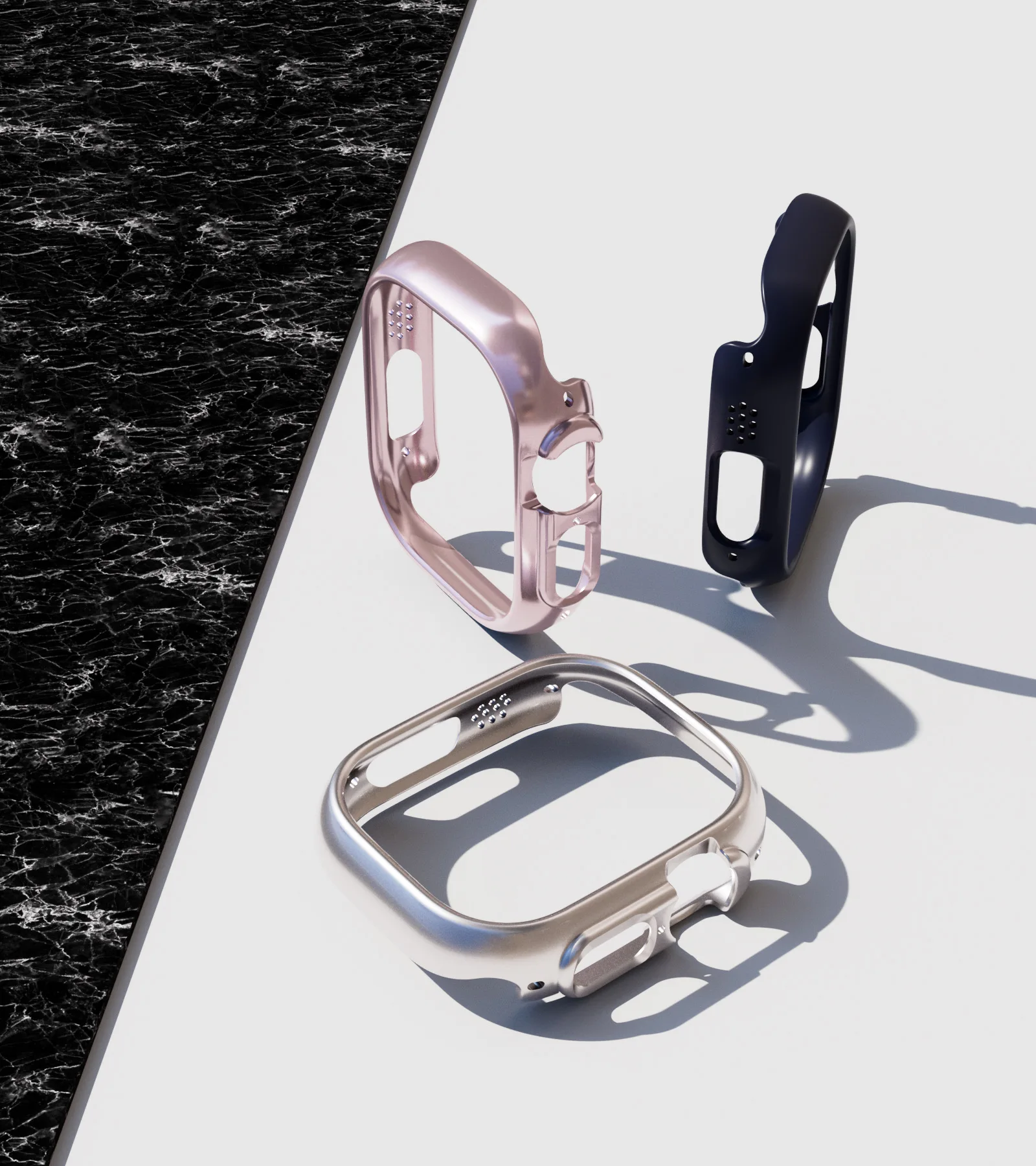 Cover per Apple Watch Case Ultra 1 2 49mm accessori per cinturini Hard PC Bumper Shell screen Protector per iwatch series ultra 49mm