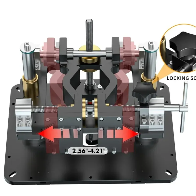 Router Lift Plate Adjustable Height Mechanism for Woodworking Fits 6.5cm to 10.7cm Diameter Routers Precision Control Tool