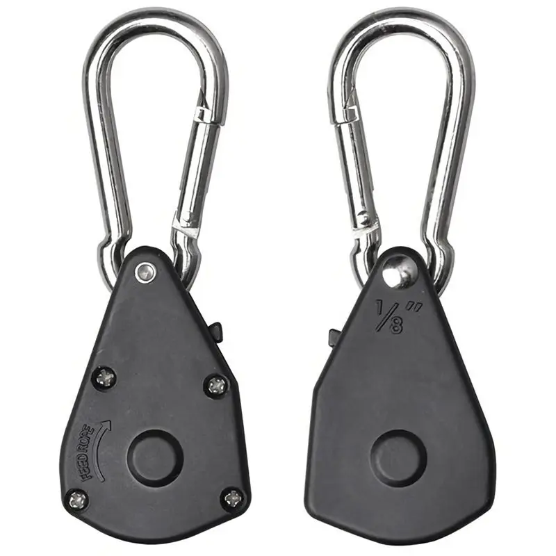 VOFUN-30Pcs 1/8 Inch Heavy-Duty Adjustable Growth Light Ratchet Rope Hanger, Used For Gardening Of Growing Lamps