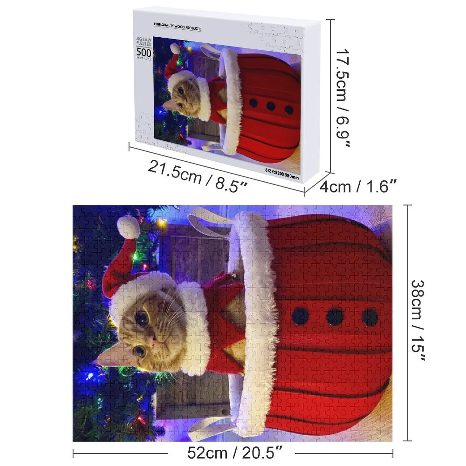 لغز الصور المقطوعة لعيد الميلاد الأول من تايجر جوجو، صورة مخصصة، هدية للأطفال قابلة للتخصيص، لغز الذكاء