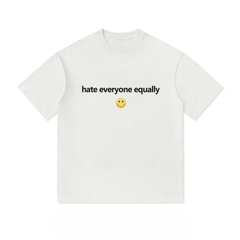 2026 Hate Everyone Equally Classic TV Shameless Carl Graphic Tee Cotton Mens Womens T-Shirt Vintage Stree