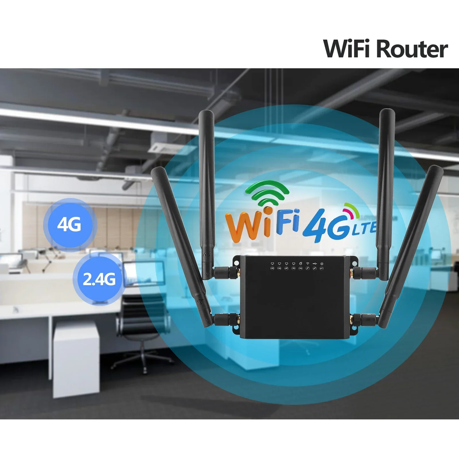 New WE826-T2 300Mbps 4G LTE Router Wifi EC25-E CAT4 Modem Sim Card Slot OpenWRT 4*LAN Roteador Access Point for Russia EU