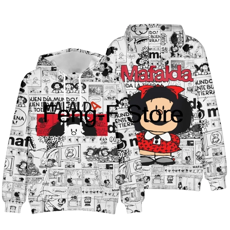 

Mafalda Merch Hoodies Pullovers Women Men Fashion Casual HipHop Style Sweatshirts New Sweatshirts