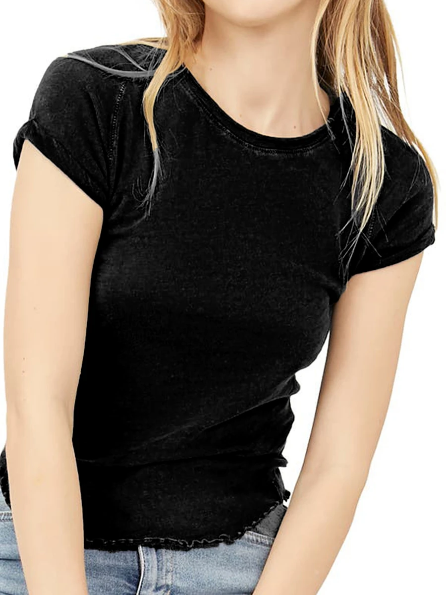 

Женская футболка с круглым вырезом, коротким рукавом