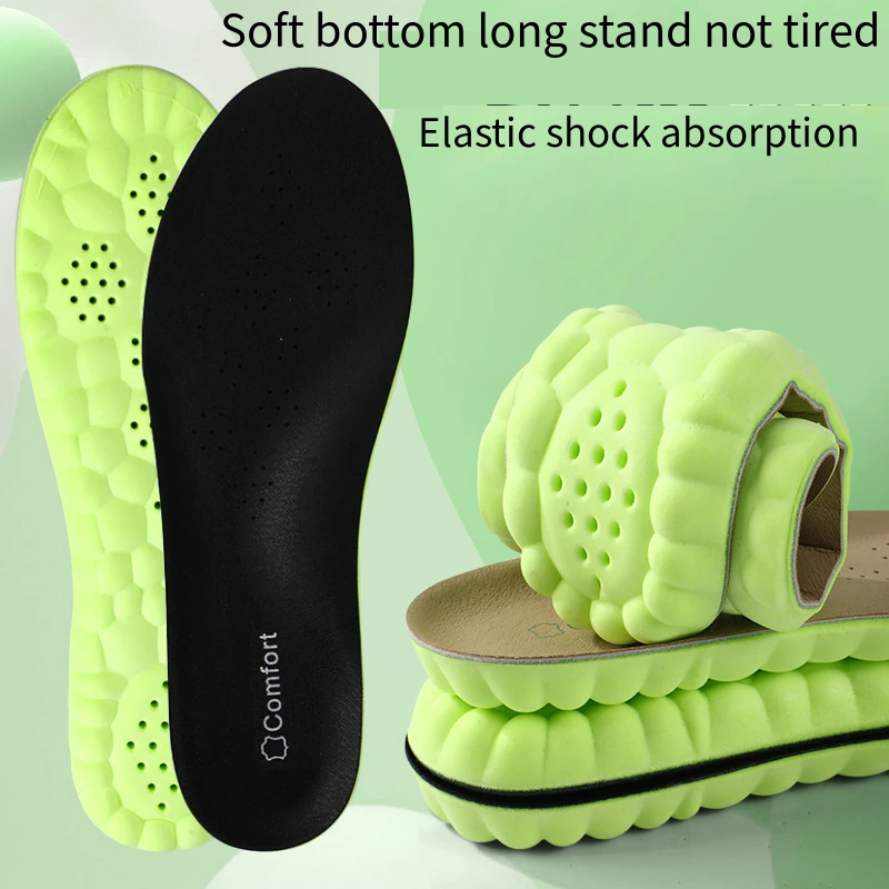 Foot Orthopedic Insoles for Shoes Insole Arch Support Feet Sports Shock Absorption Shoe Sole Quality Cowhide Shoe Pads