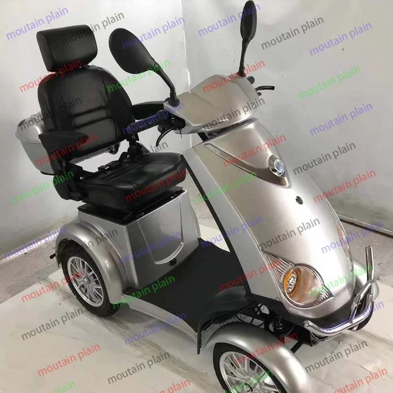 Moto Moped  Electric  Adult Gasoline Quadricycle Motorcycles Mobile 4 Wheels Motorcycles Elderly Moped Scooter 500w 14 Inch Tire