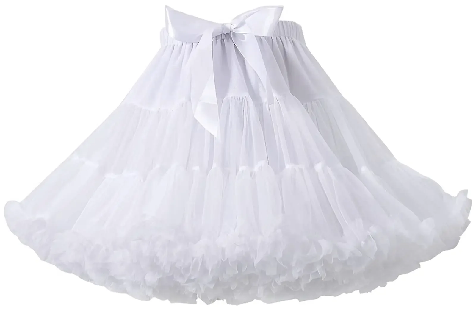 

Women's Tutu Petticoat Soft Puffy Skirt High Elastic Waist Short Ballet Dance Layered Cosplay Underskirt