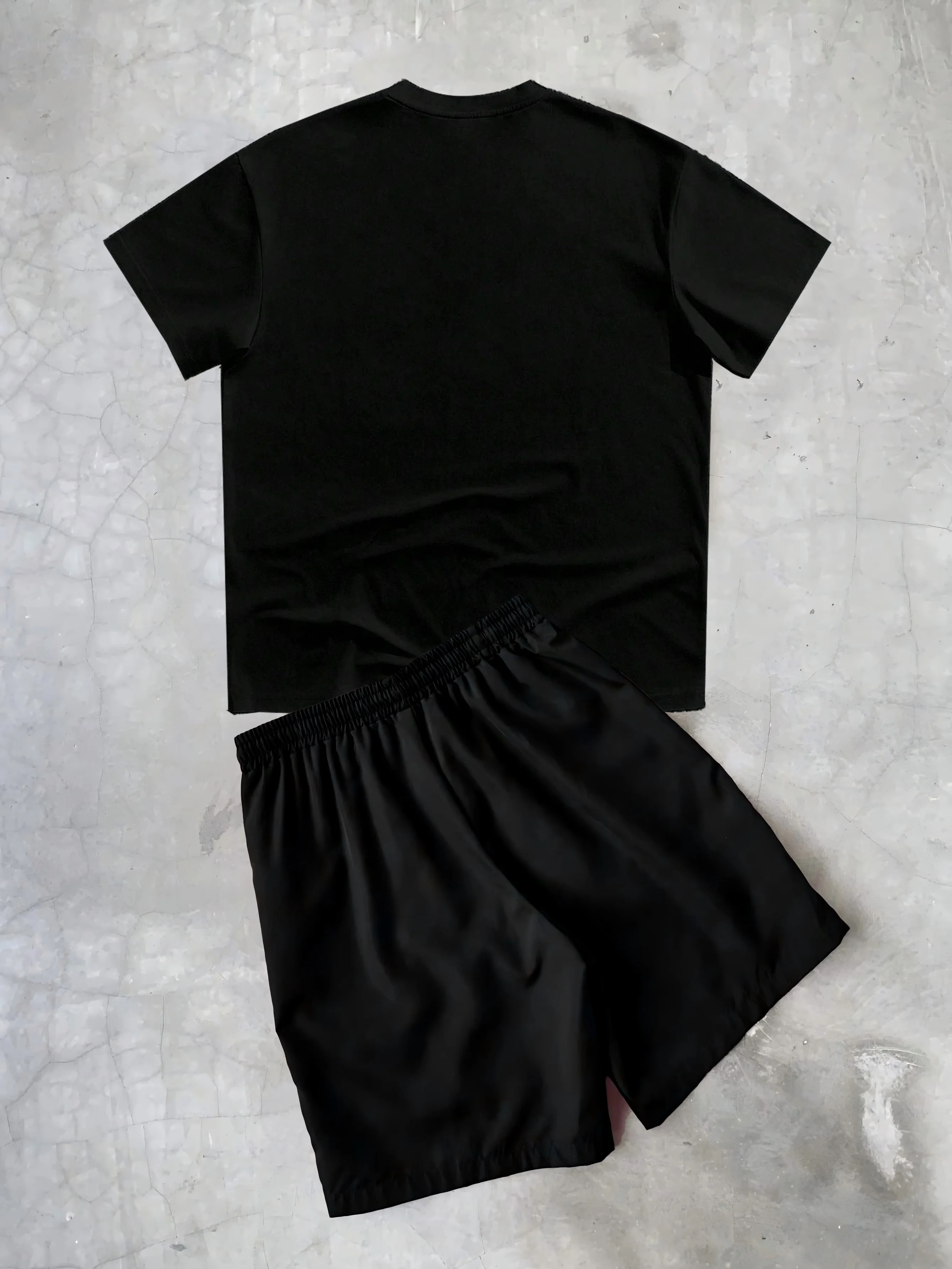 Hot Selling New Summer Men's Fashion Letter Print Soft and Breathable Round Neck T-Shirt Shorts Set Outdoor Street Style Clothin
