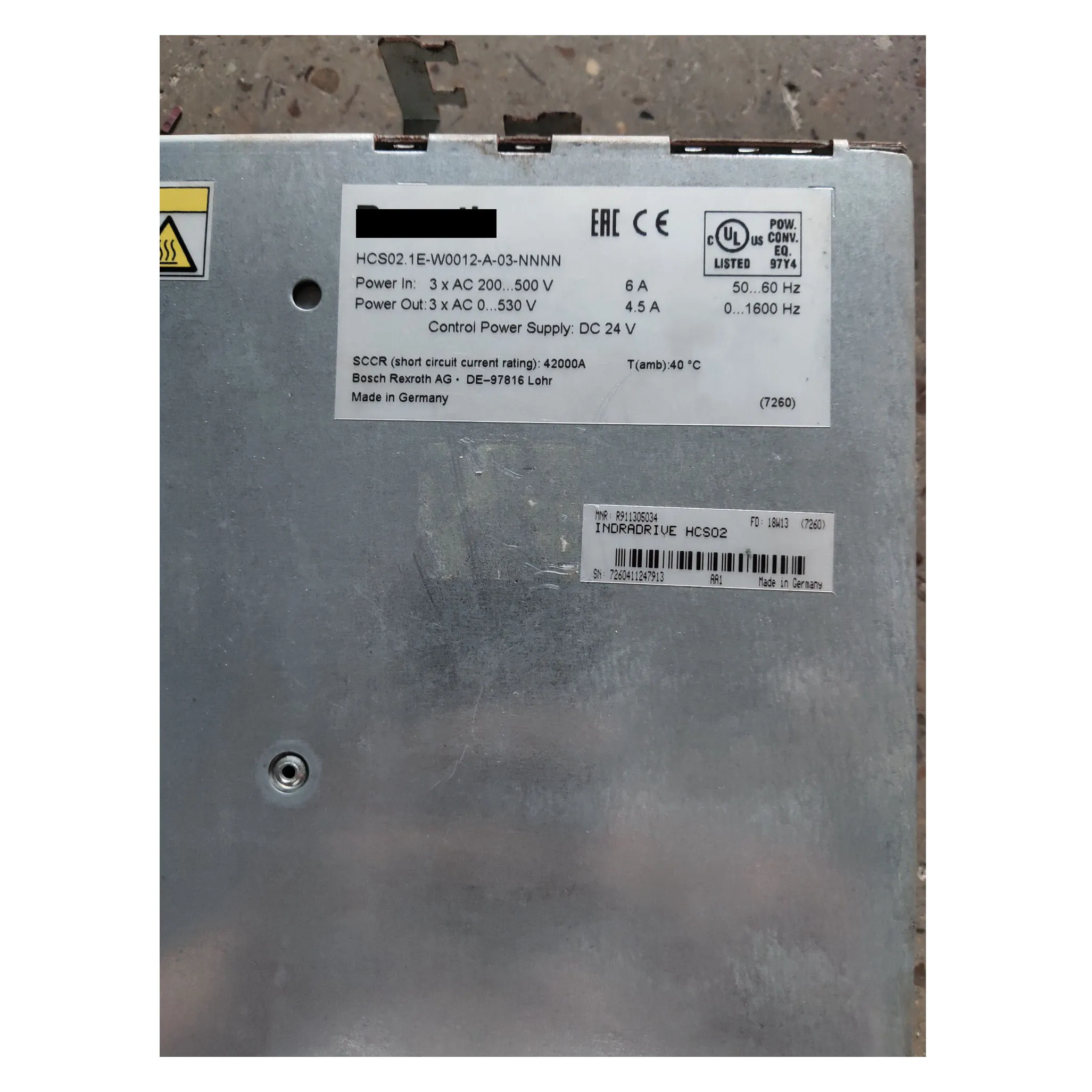 HCS02.1E-W0012-A-03-NNNN サーボドライブ 保証付き