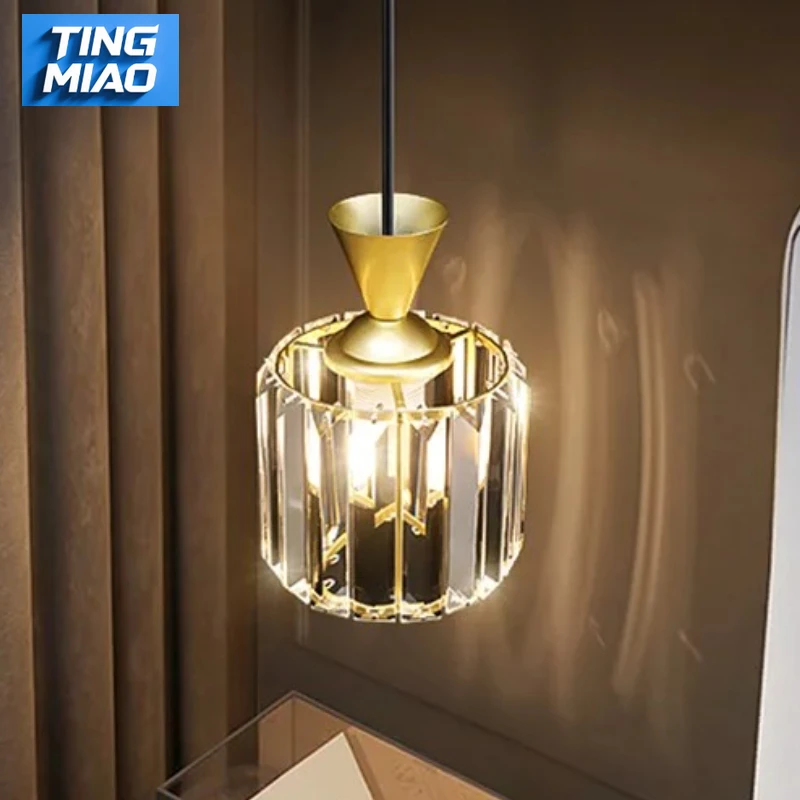 

Hanging Light Crystal Pendant Lights Indoor Bedroom Ceiling Chandeliers Lamps Loft Loby Fixture Hotel Hall Decor Led Lamp