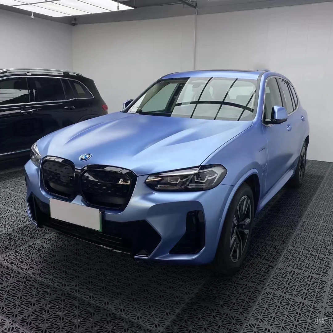 

Satin Metallic Mist Blue PET Backing Full Car Wrap Super Matt Metallic auto wrappen Film