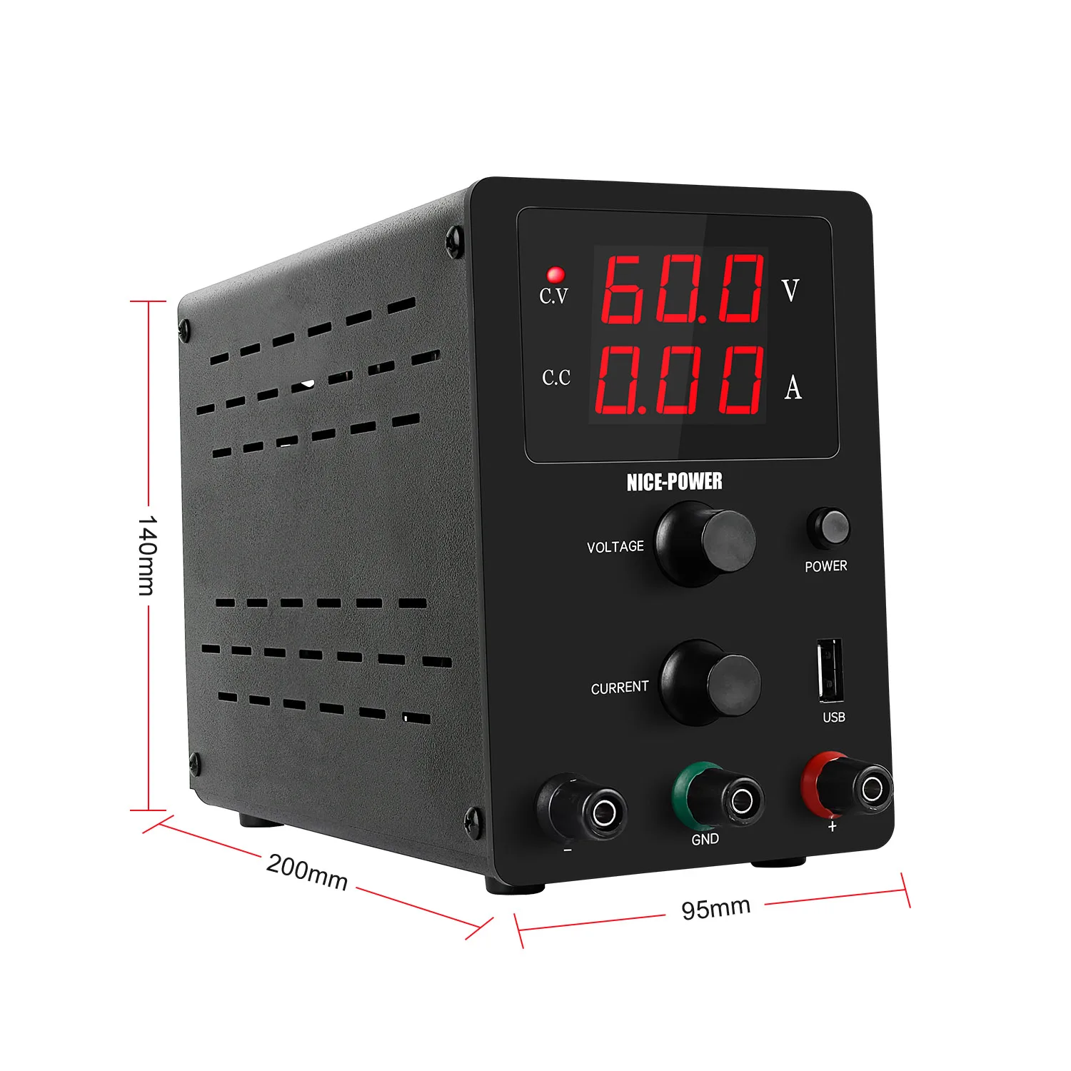 R-SPS605 60V 5A DC Power Supply for Laboratory Test School Teach Adjustable Switching Bench Power Source