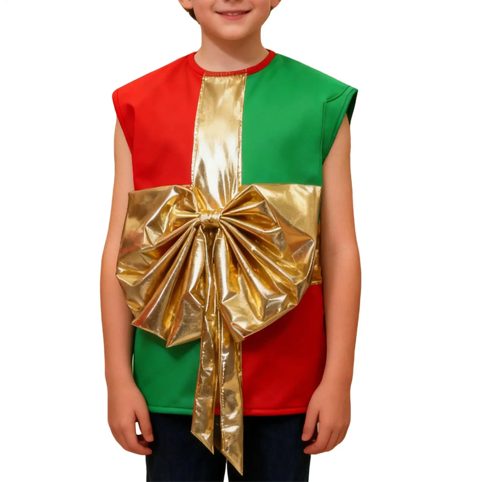 

Детский рождественский костюм, детский топ без рукавов для косплея, праздничное платье, одежда для мальчиков и девочек, тематические вечеринки, праздничные собрания