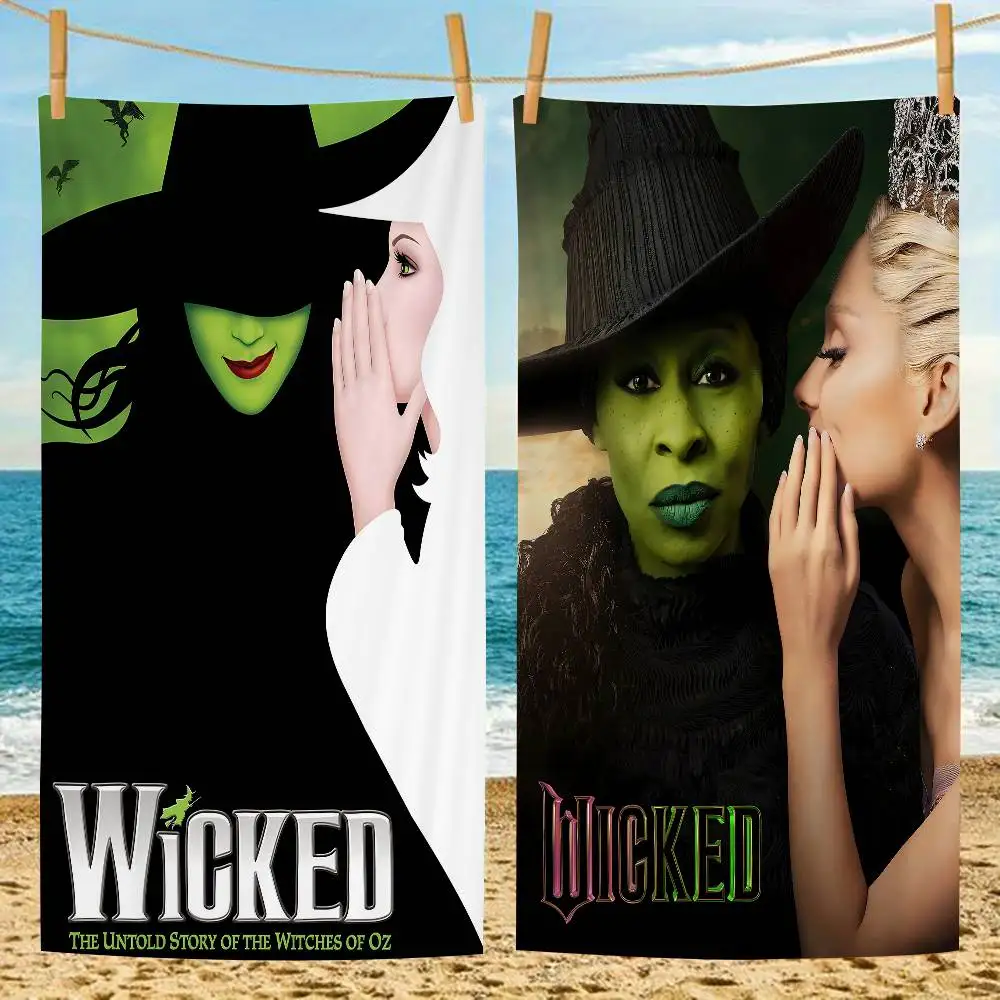 Classic Movie W-Wickeds Microfiber Printed Beach Towel Mountain Climbing Yoga Beach Swimming Running Absorbent Soft Towel