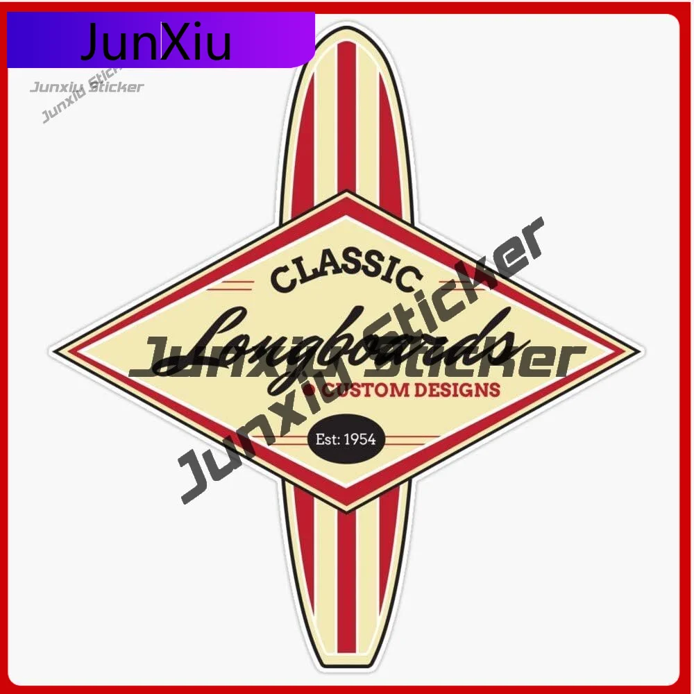 

Classic Longboards Custom Surfboards Vinyl Waterproof Stickers Decal Car Laptop Wall Window Bumper Sticker Custom Decals for Suv