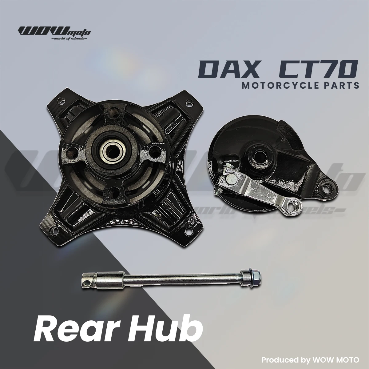 

Комплект задней втулки для мини-мотоциклов DAX CT70 ST70 | Усиленный стальной ступичный узел с крышкой тормоза | Запчасти для мотоциклетных колес