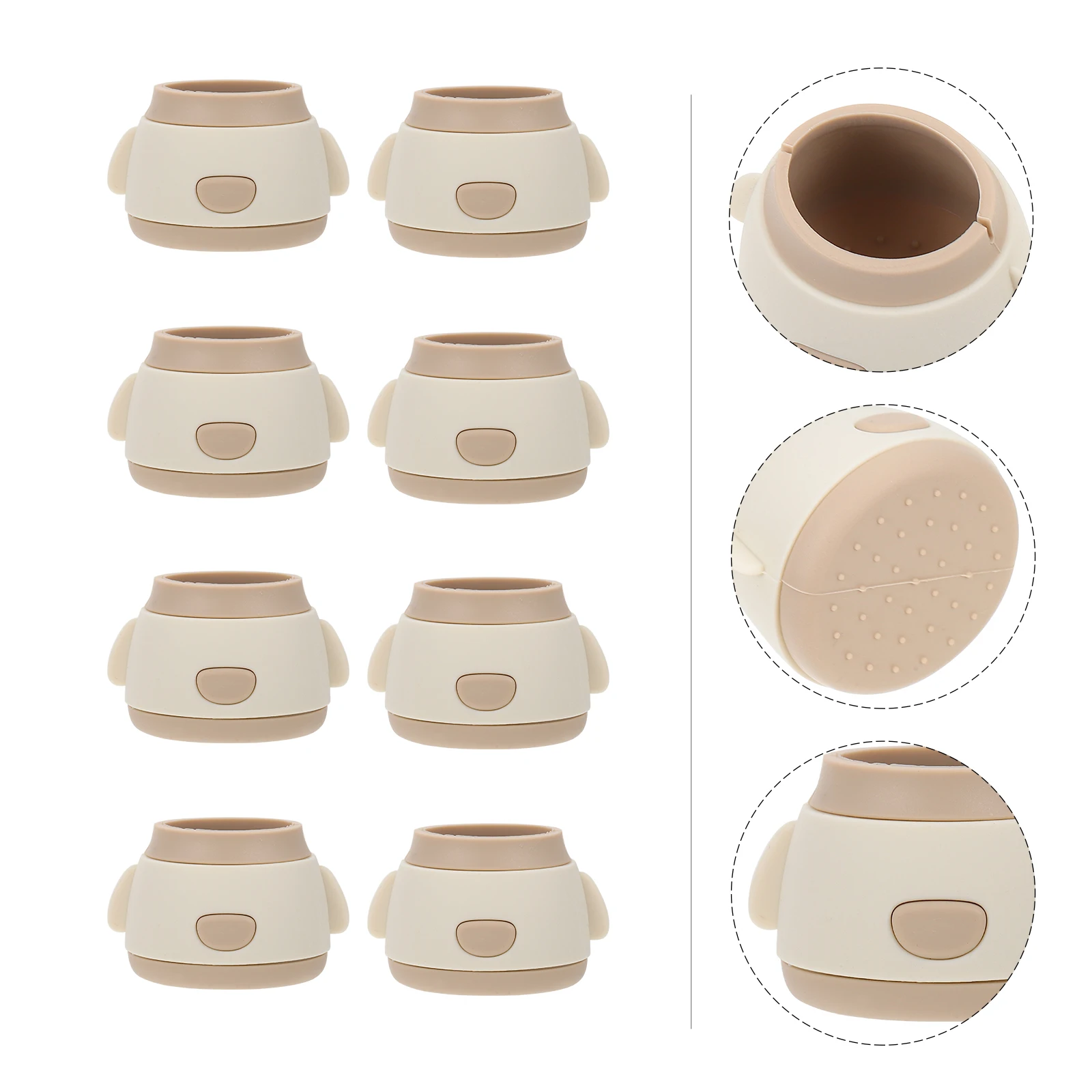 

Silicone Table Feet Covers Chair Leg Protectors Furniture Pads Anti Skid Bottom Protects Floors Chairs Stool Desk Dining School