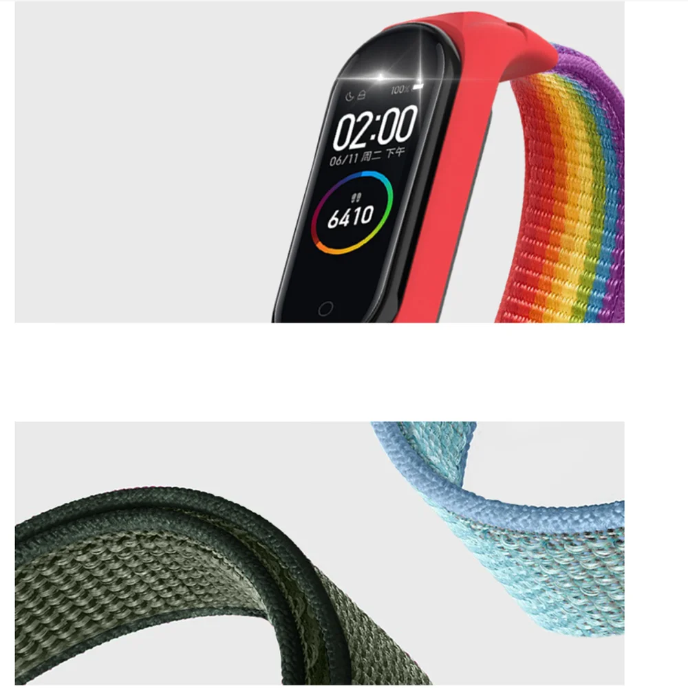 Nylon Watchbands For Xiaomi Mi Band 7/6/5/4/3 starp Wristband Smartwatch Accessories Bracelet Wrist Straps for miband 7 6 5 4 3