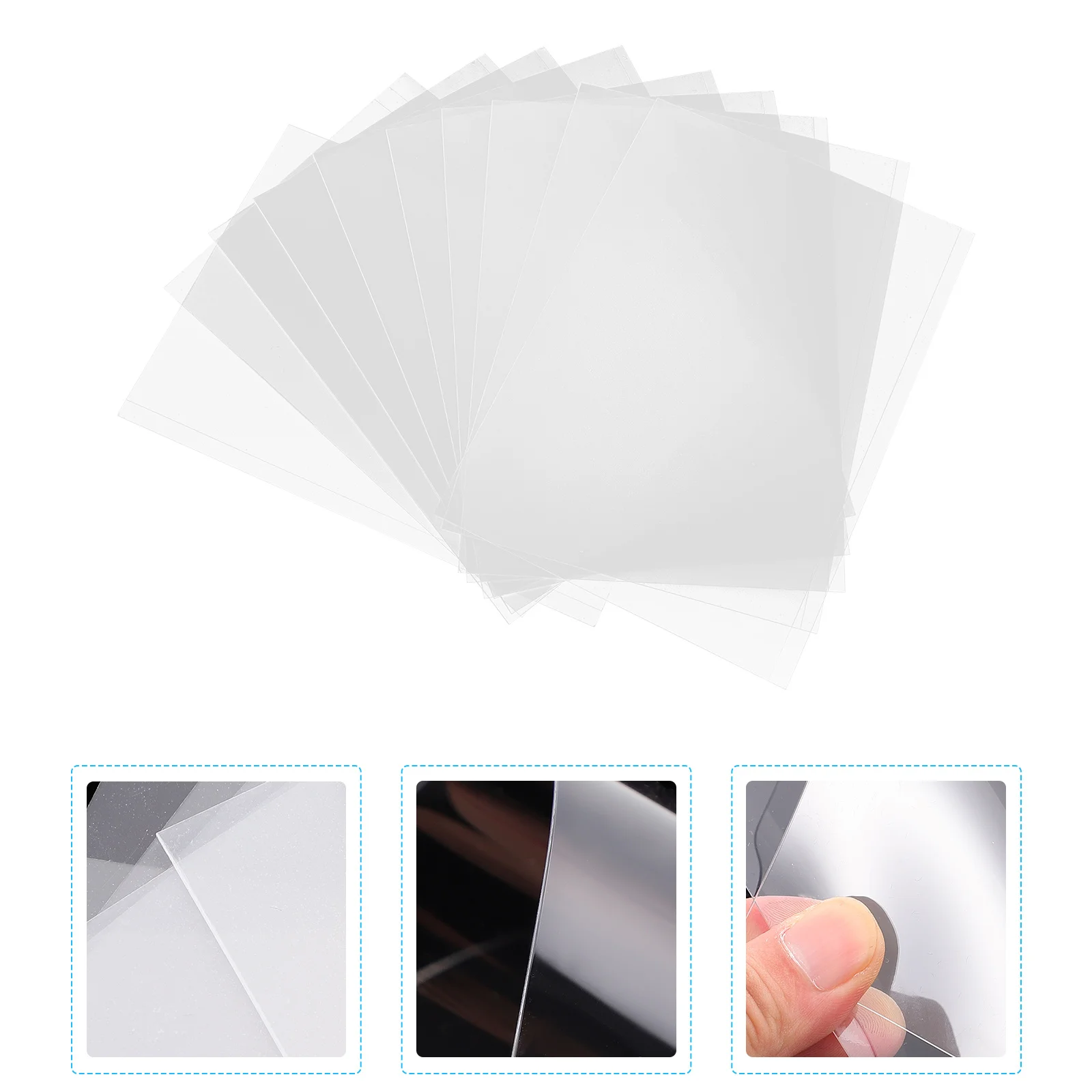 

10Pcs Epoxy Resin Craft Sheets Transparent Plastic Mold Materials Flexible Durable DIY Jewelry Making Tools Protective Sheet