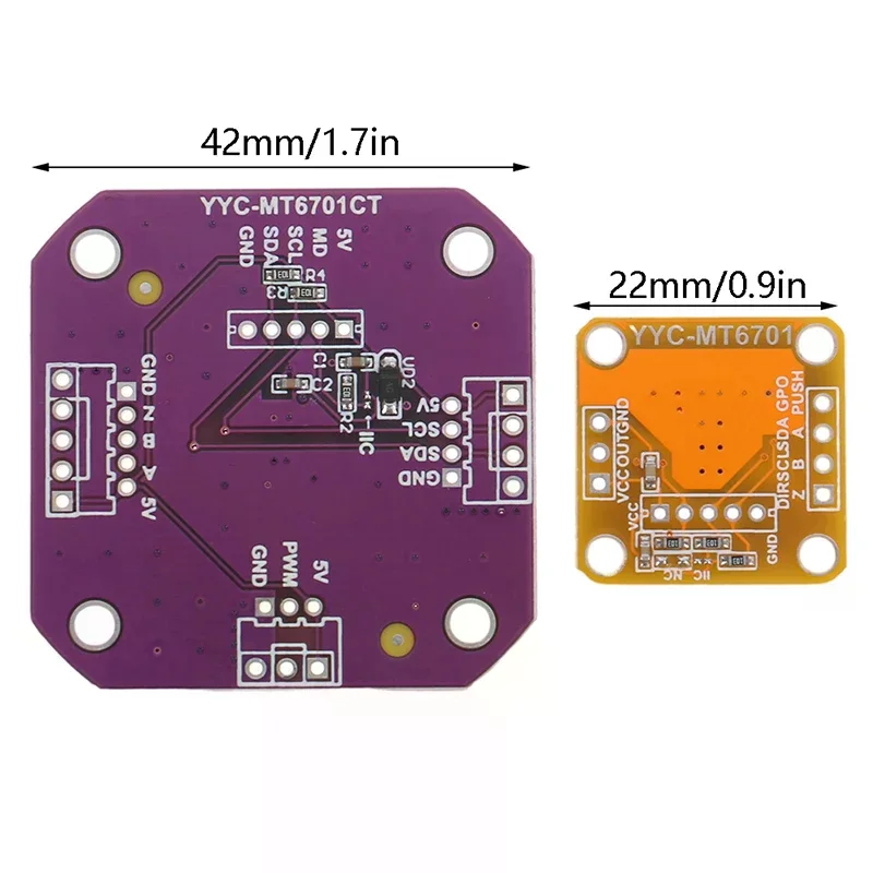 Magnetische Encoder MT6701 Magnetische Inductie Hoekmeting Sensormodule 14bit Hoge Precisie Kan Perfect Vervangen AS5600