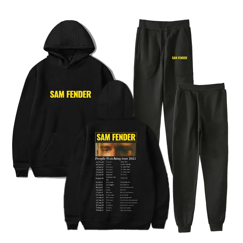 

Sam Fender Hoodie Suit Pocket Drawstring Hoodie Streetwear Long-Sleeved Top 2 Pieces Sets Man/Woman Streetwear