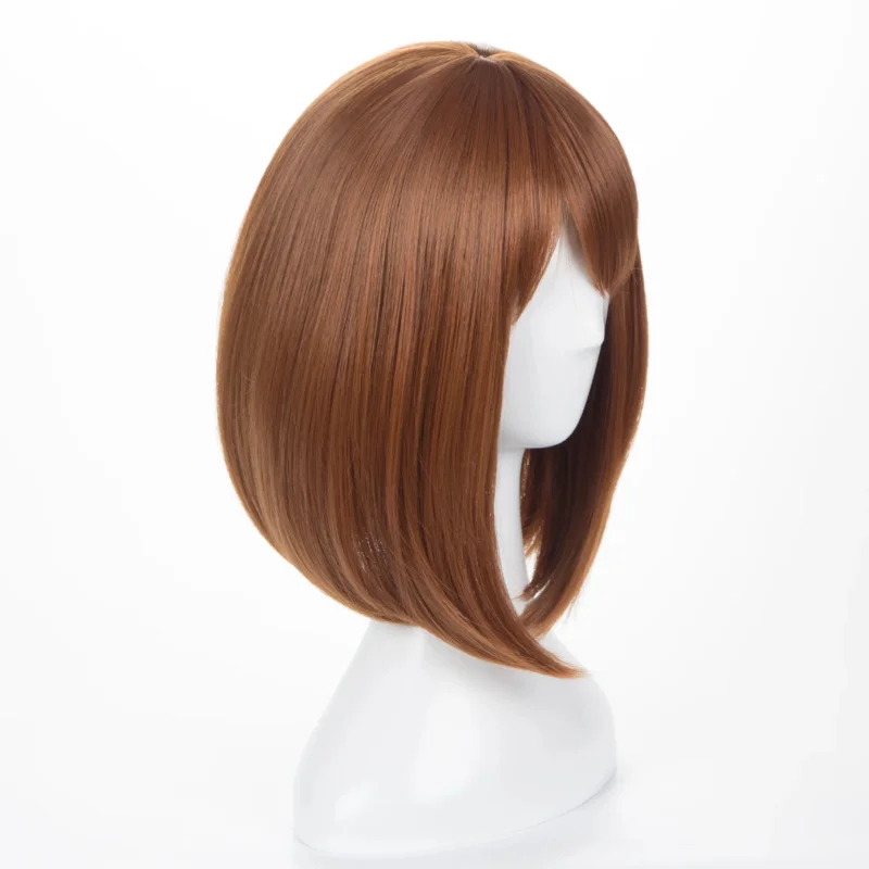 

ss13Anime My Hero Academia Ochako Uraraka Косплей Парик Короткий Коричневый Боб Термостойкий
