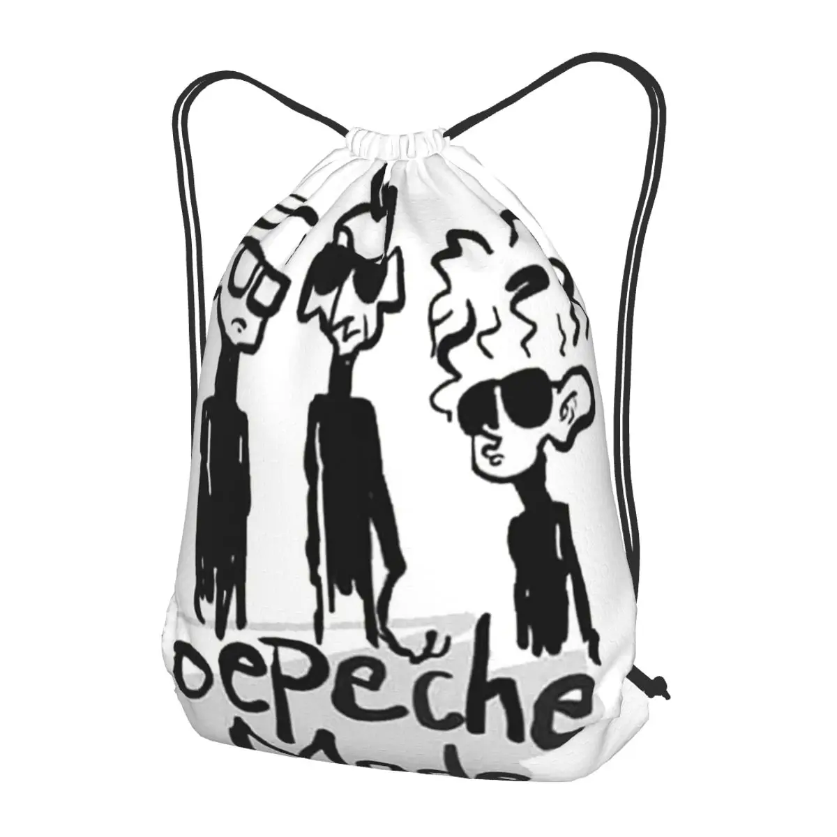 Kawaii Depeches DM Mode Musician World Tour Backpacks Fashion Drawstring Bags Sports Bag Book Bags for Travel Students