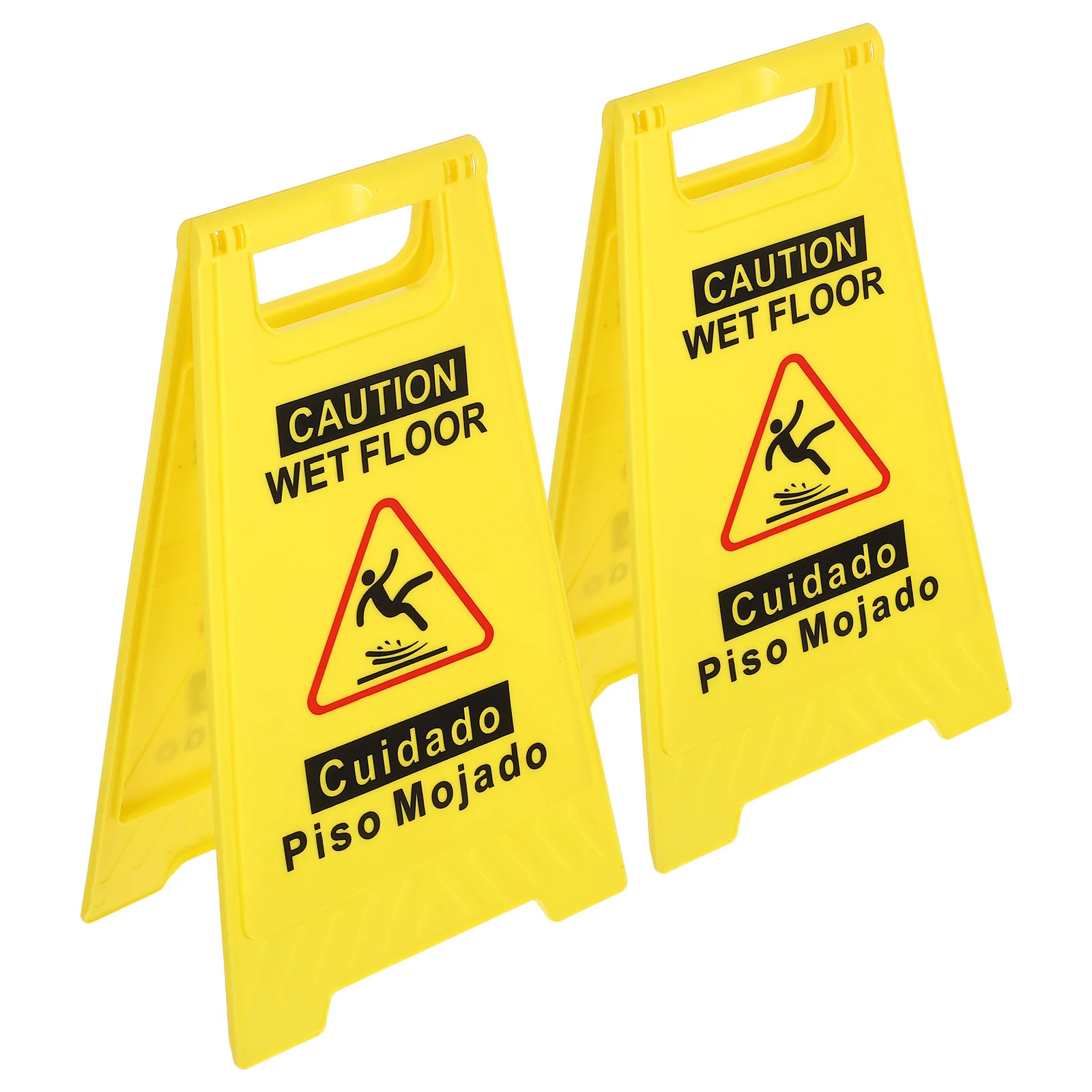 

2Pcs Caution Wet Floor Signs Bilingual Double Sided Foldable Yellow Safety Warning Sign for Commercial Schools Hotels