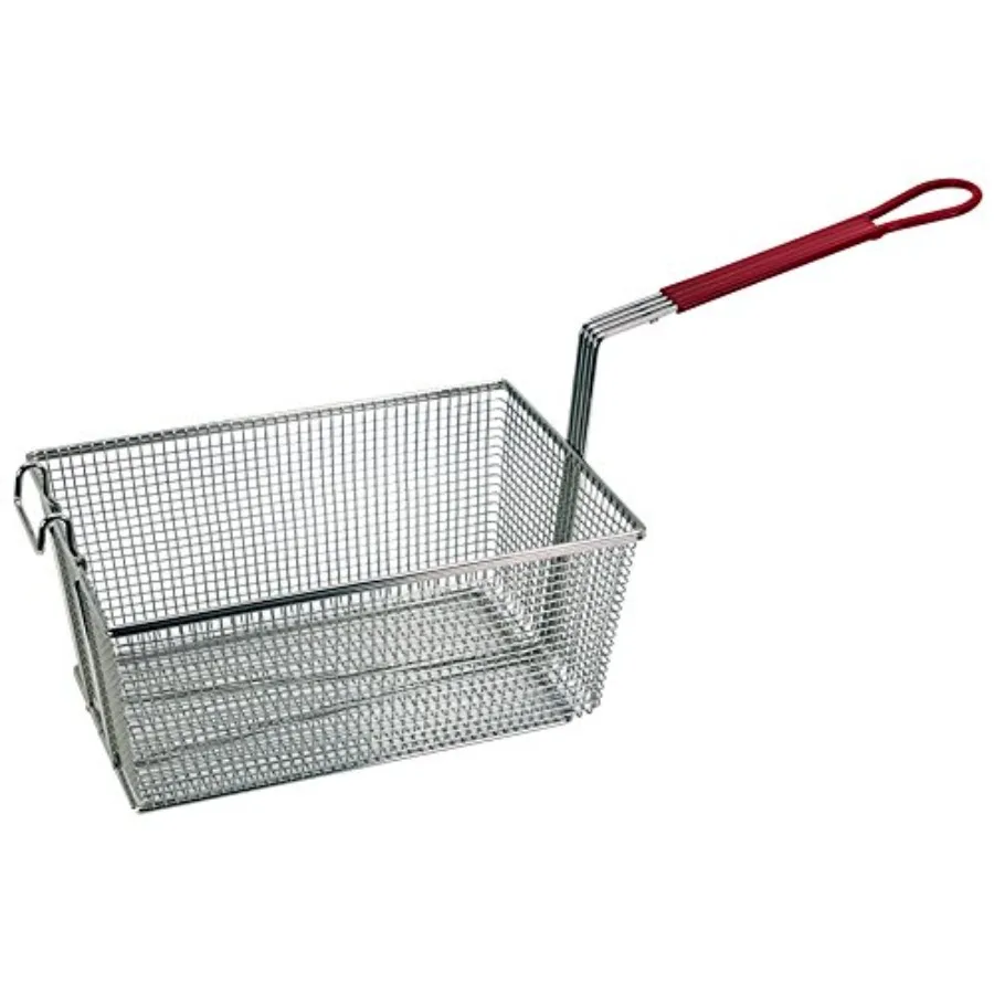 

Deep Fryer Basket 9.25X13.25X6 Heavy Duty Stainless Steel Black