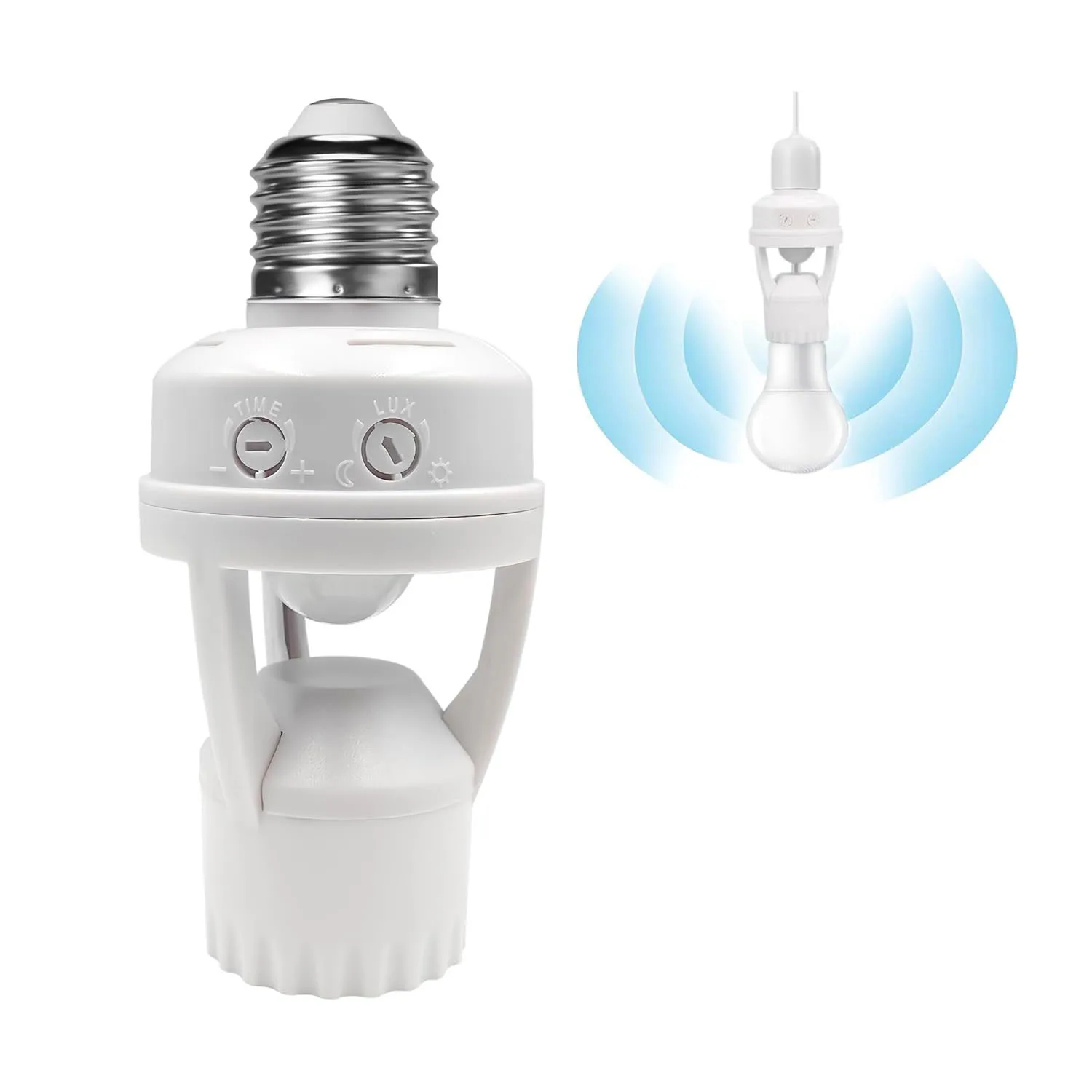 E27 Lamp Base Intelligent Light Bulb Switch MAX 60W Socket LED E27 Converter With PIR Motion Sensor Ampoule 100-240V