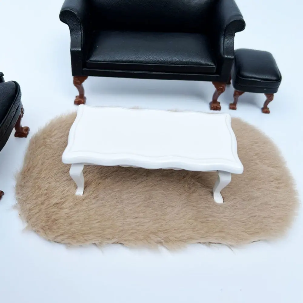 Nordic Style  Accessories Photo Props Cloud Round Oval Dollhouse Floor Mat Hairy Rug Miniature  Carpet