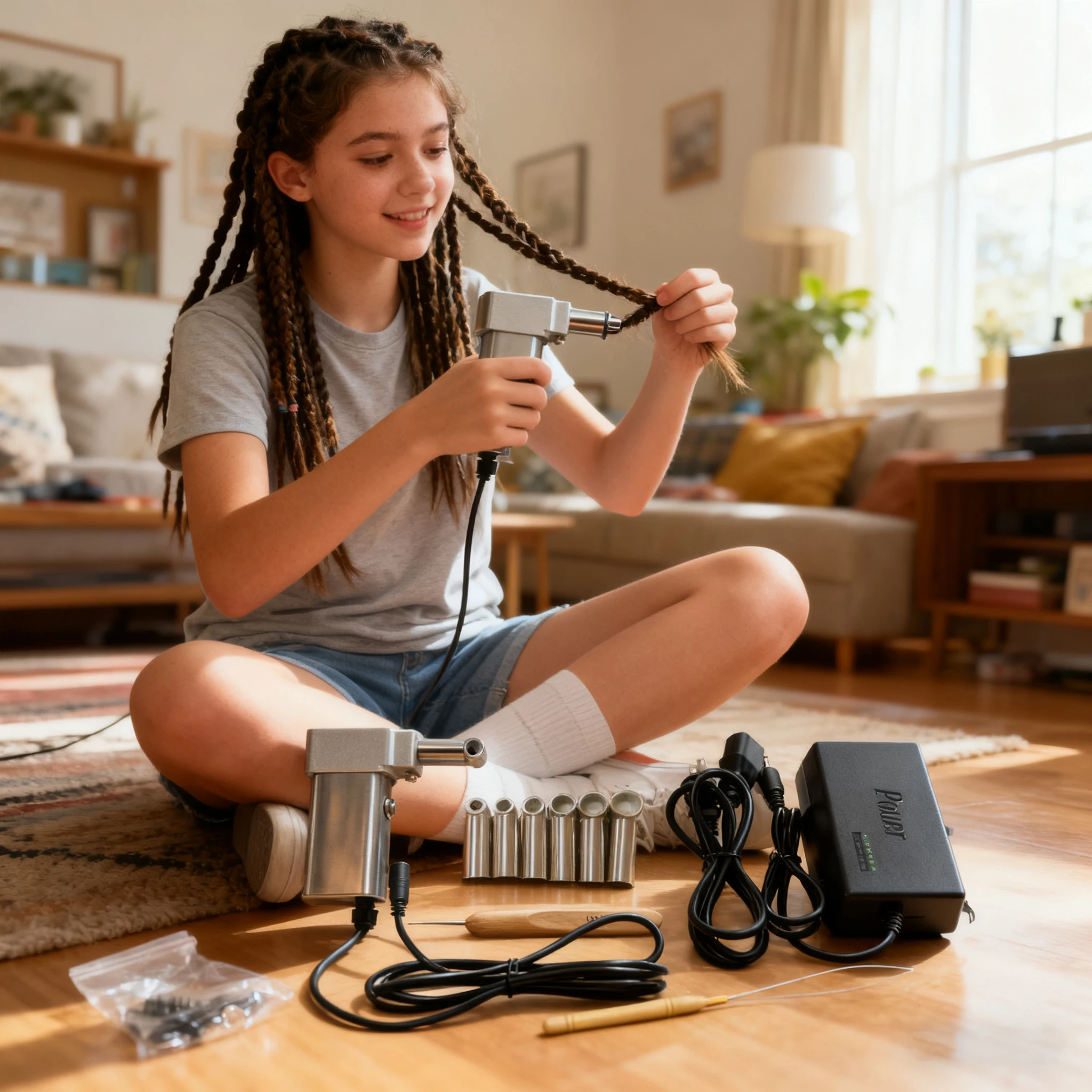 Mini Portable handheld Electric Dreadlock Maker Machine,Stainless Steel Ultimate Professional Tool for DIY Dreadlocks & Braiding