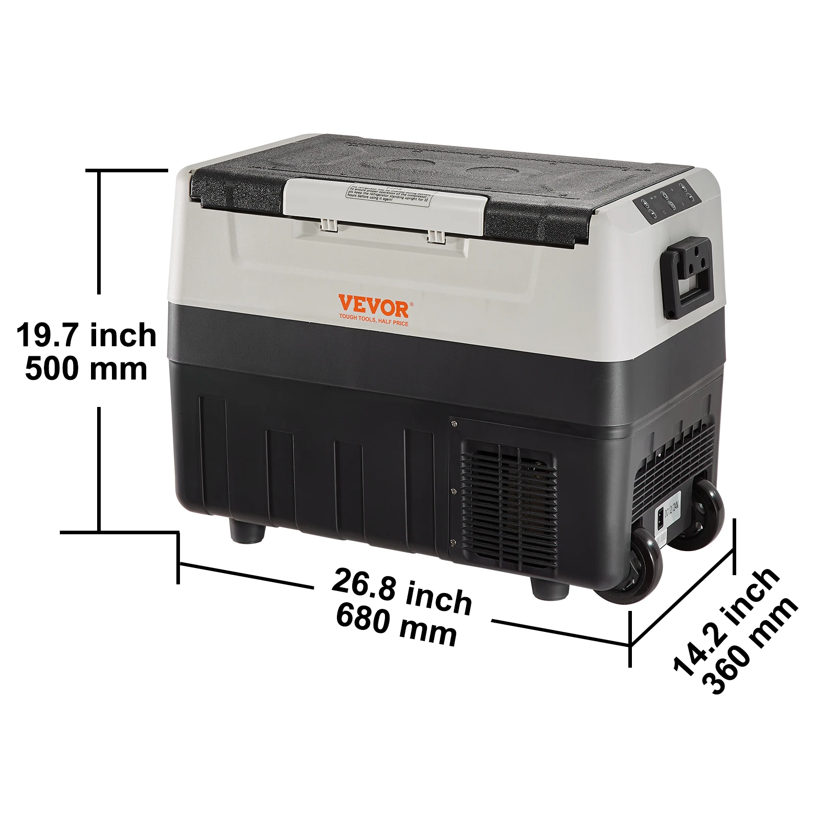 SucceBuy 35L/45L/55L Draagbare Opvouwbare Handvat Auto Koelkast met Wiel Compressor Vriezer voor Camping Picknicks Auto thuis Traval