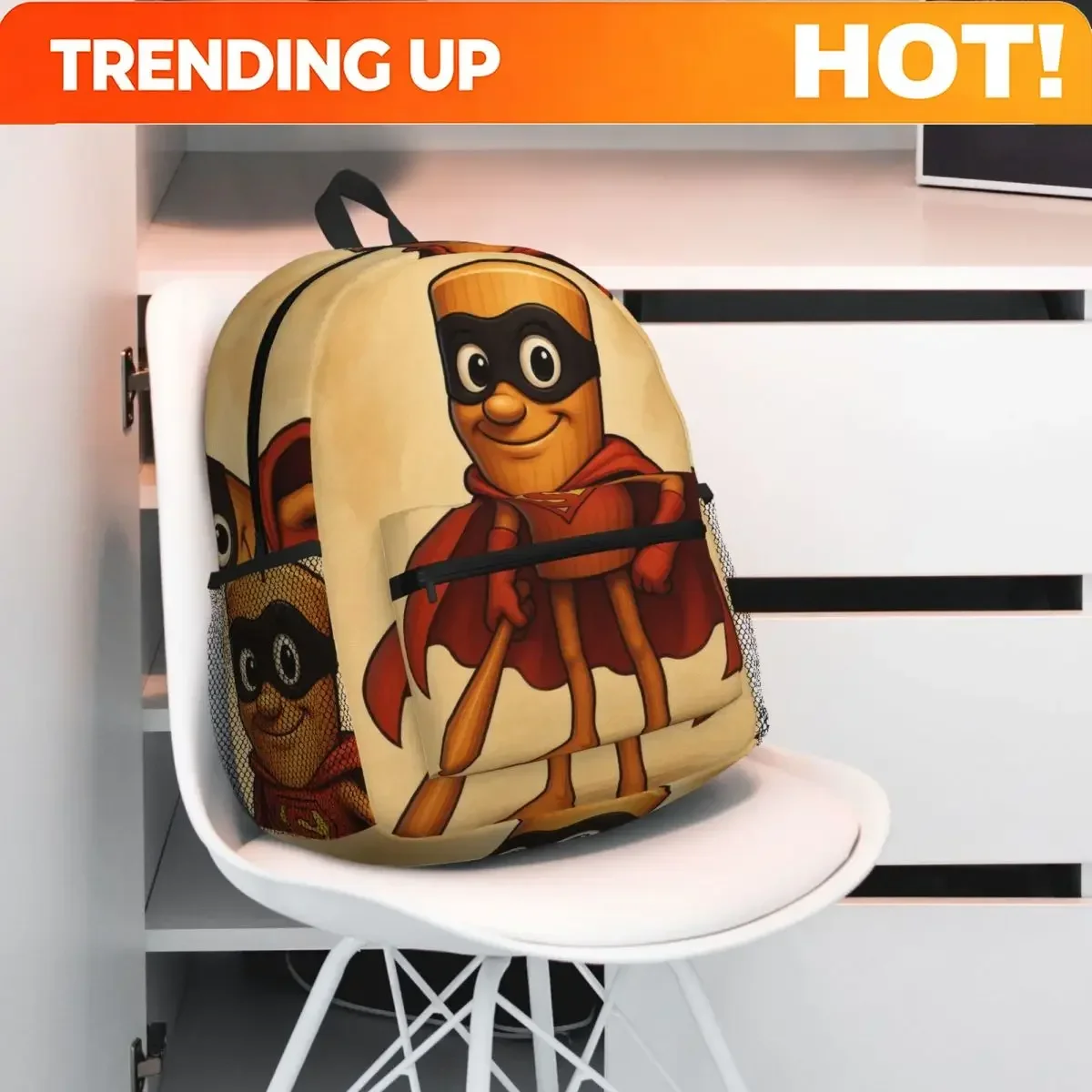 Custom Bag Tung Tung Tung Sahur Bombardinocrocodilo Tralalelo Tralala Student Backpack School Bag Hiking Daypack Bookbag Shoulde