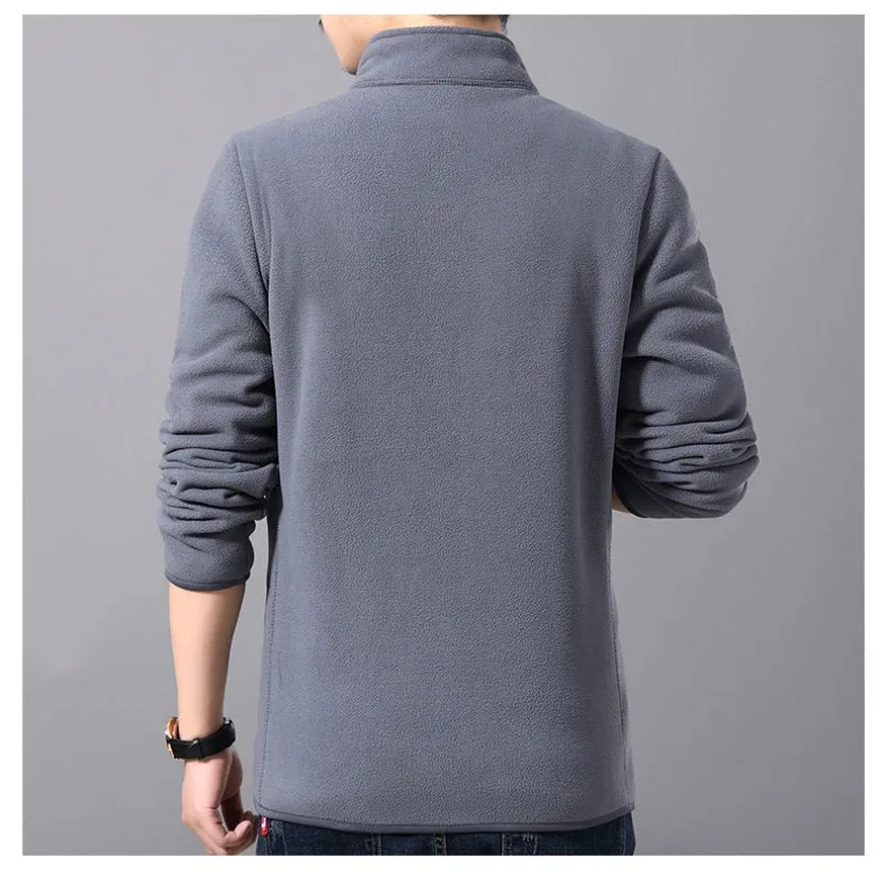 Fleece coats Men Streetwear Sweatshirt Military Zipper Bomber Jacket Warm Thick Men Clothing Solid Outerwear Motorcycle Jacket