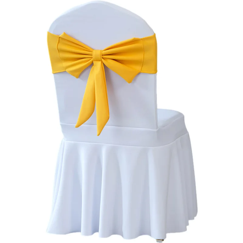 Bruiloft decoratie spandex stoel sjerp met kant-en-klare vlinderdas knoop, ideaal voor banket verjaardag verjaardagsfeestje evenementen vakantie