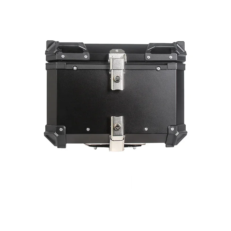 New lock quickly release universal aluminum alloy motorcycle top box case black x-series waterproof motorcycle tail boxes