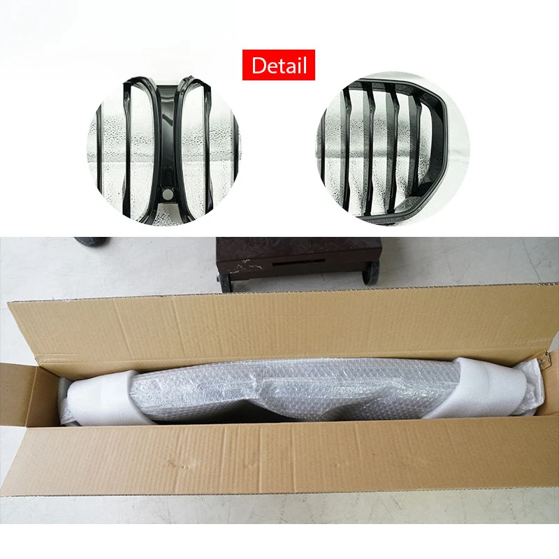 GUGO, nuevo estilo personalizado para coche, tiras de luz LED UV Resnt, línea única, negro brillante, parrilla delantera iluminada, actualización X5 G05