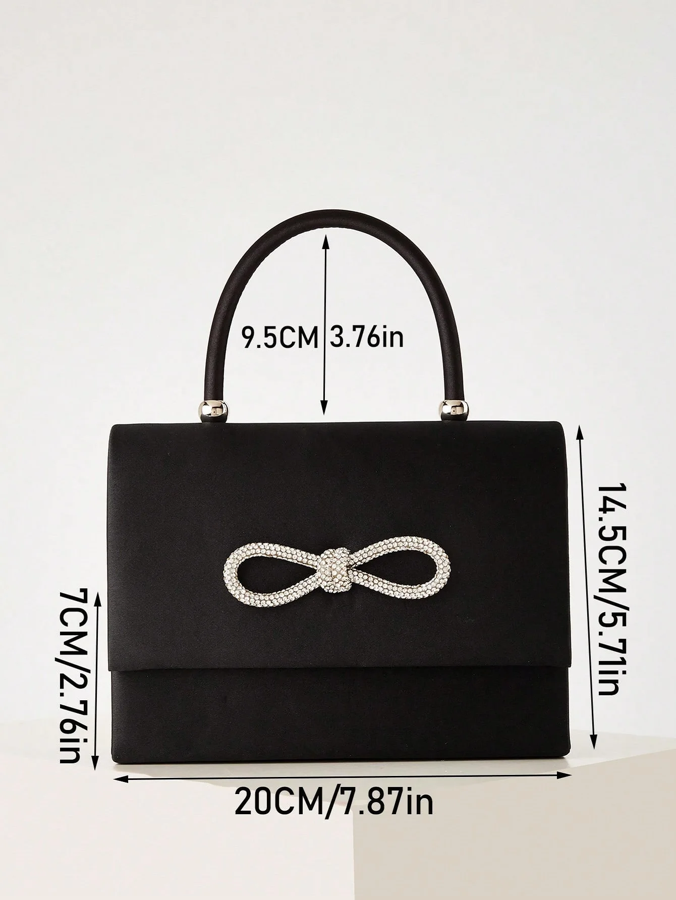 حقيبة يد رومانسية وفاخرة ذات سعة كبيرة بعقدة على شكل فيونكة، مناسبة للسفر النسائي، والتنقل، وحضر الولائم والحفلات. #5