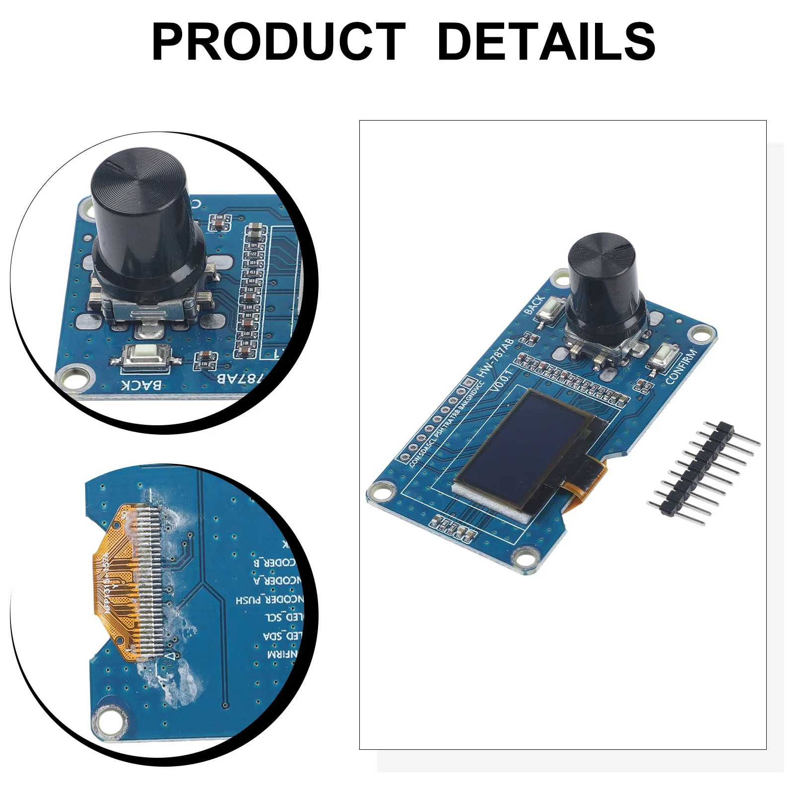 0.96 Inch Screen Module Combined EC11 Rotary Encoder Board IIC Interface 128x160 Pixel For Microcontroller Development
