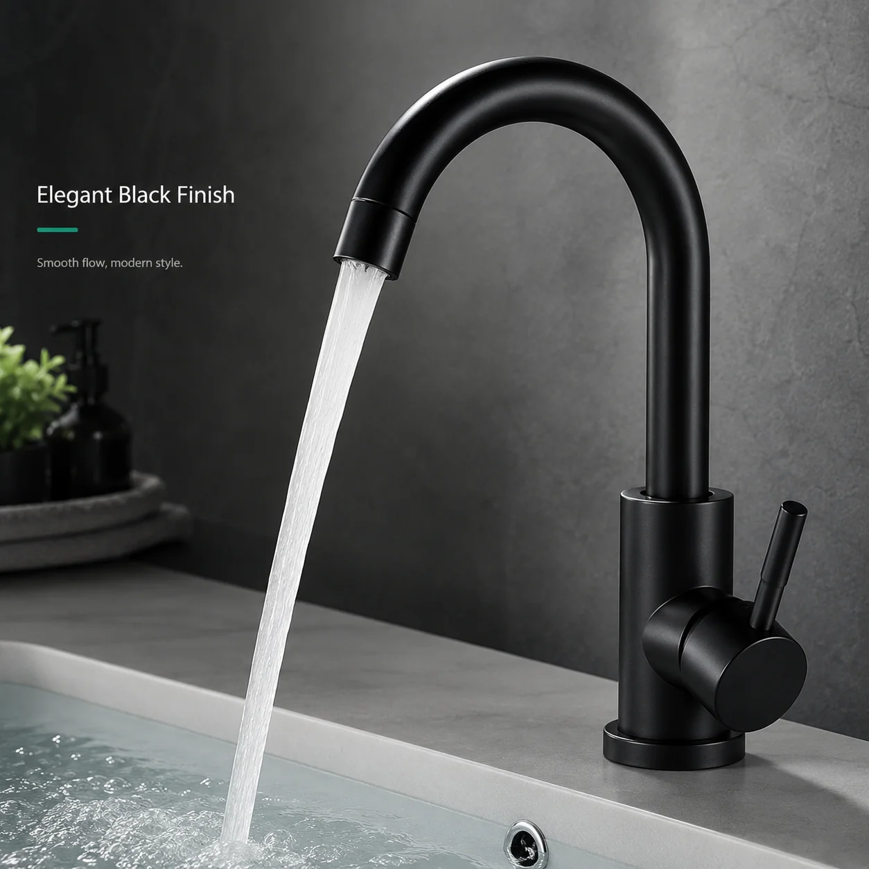 Punch-Free Black Nickel 304 Stainless Steel Bathroom Sink Faucet 360° Rotatable Wall Mounted Hot Cold Basin Mixer Tap Crane