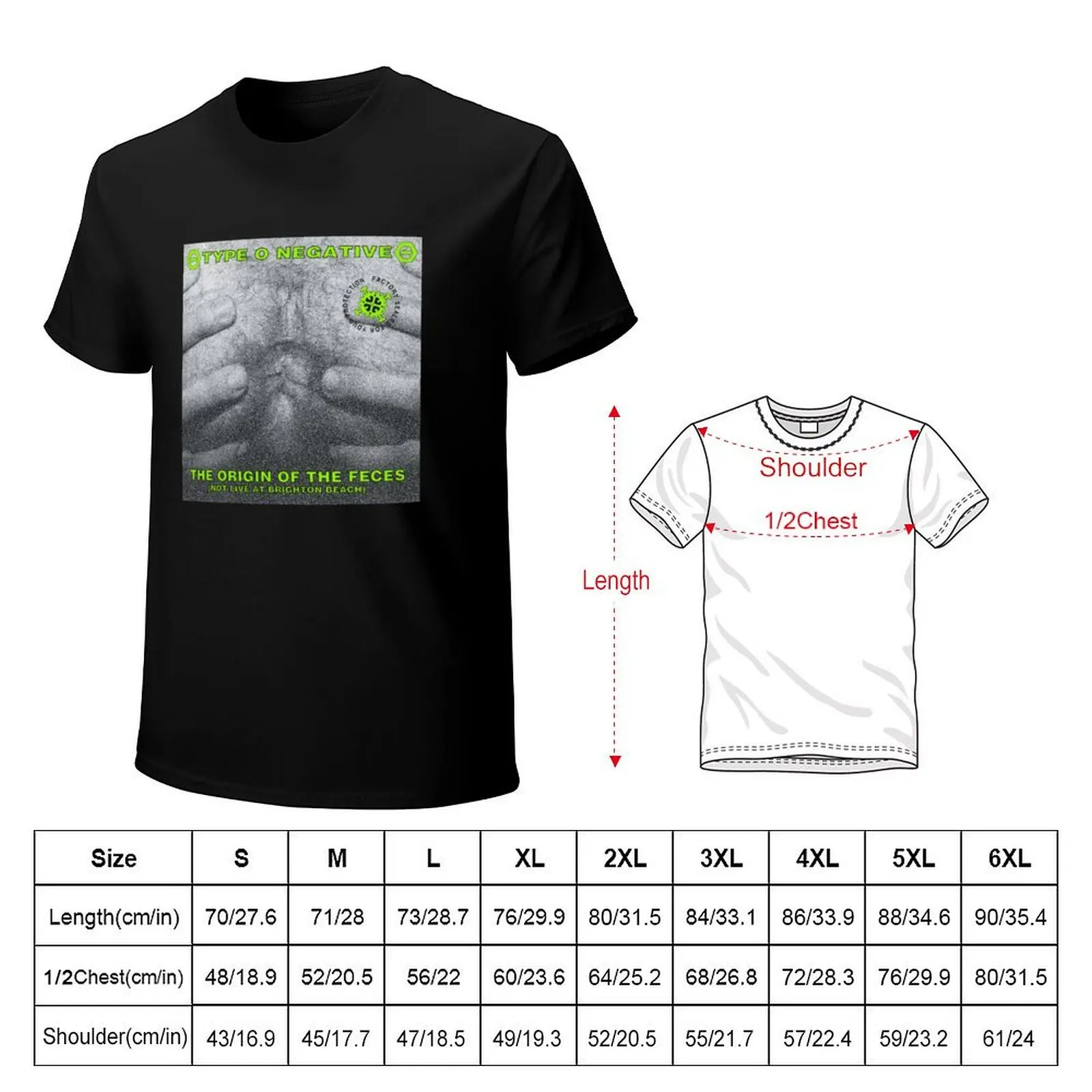 Type O Negative The Origin Of The Feces 2 T-Shirt cotton t shirt pack T-Shirt