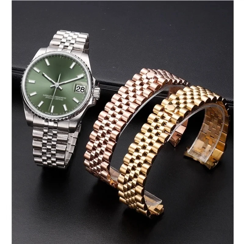 17 мм 20 м ремешок с пятью бусинами из нержавеющей стали, браслет для часов, модные детали для Datejust, запасные аксессуары, инструменты для ремонта