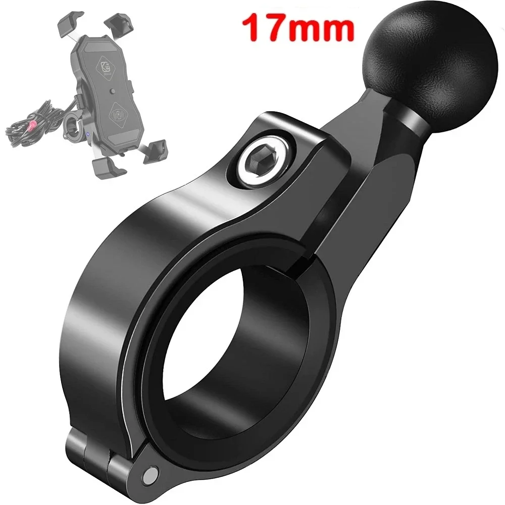 Adaptador de cabeza de bola de 17mm para cámara GoPro, soporte de montaje automático a brazo de doble enchufe, para espejo retrovisor, 10, 9, 8, DJI 4K